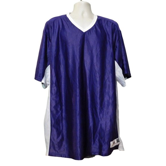 Badger Other - Badger Sportswear Jersey Mens XL Purple White V-Neck Athletic Polyester